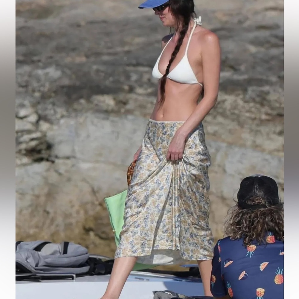 Doen Elowena Silk Floral Midi Slip Skirt NEW